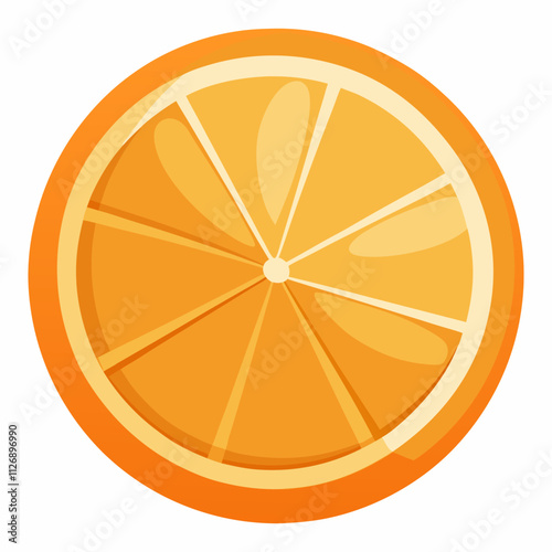 orange slice vector illustration