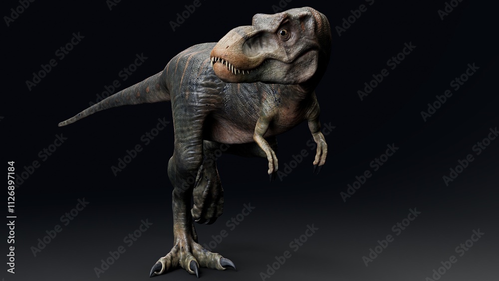 Baby Trex of background. 3d model rendering Baby Trex of background. 3d model rendering
