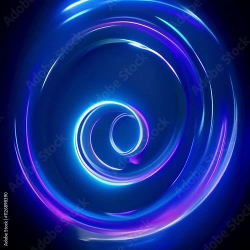 animation of gentle loop of concentric circles softly expanding and contracting, each ring changing colors