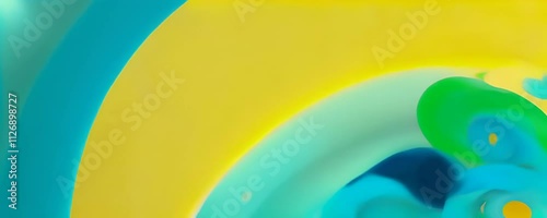 animation of gentle loop of concentric circles softly expanding and contracting, each ring changing colors