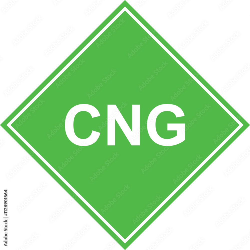 Obraz premium CNG Green logo, Compressed Natural Gas Board, CNG vehicles, CNG Logo, Gas Station, Gas logo