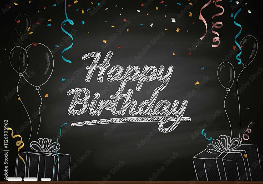 Obraz premium 생일 축하 글자 생일파티 풍선 이미지 해피버스데이 텍스트 생일 이벤트