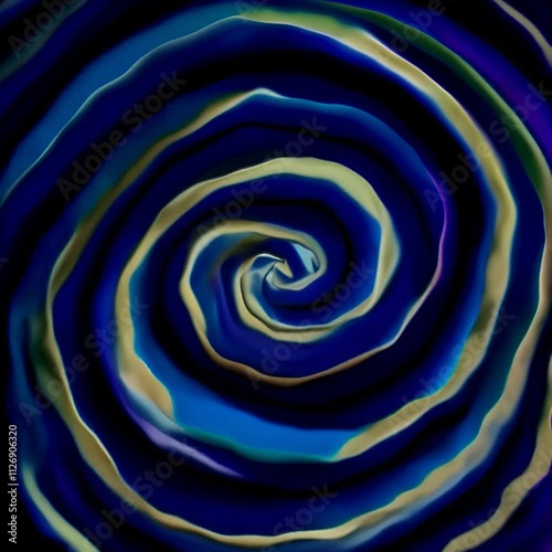 animation of gentle loop of concentric circles softly expanding and contracting, each ring changing colors