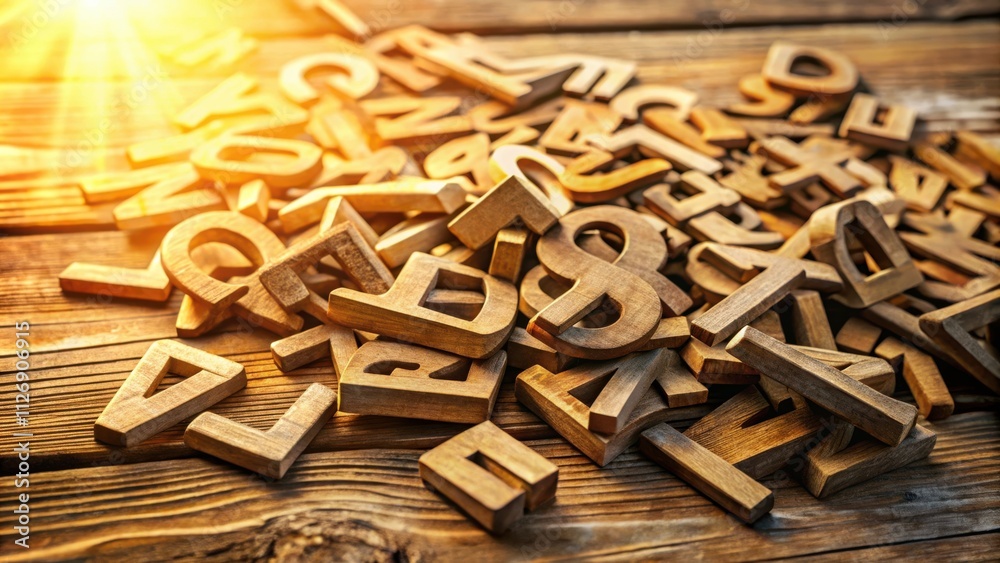 A heap of wooden letters in a warm, natural light, showcasing the beauty of typography and the art of storytelling. A heap of wooden letters in a warm, natural light, showcasing the beauty of typography and the art of storytelling.