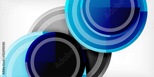 Geometric design abstract background - circles