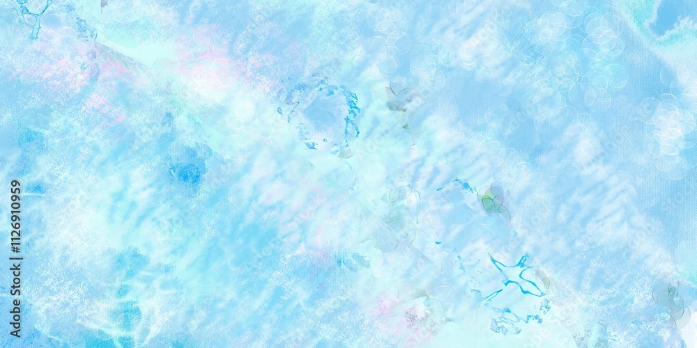 A soft, fluffy snowfall against a softly lilac-blue background. delicate abstraction winter image Ice hummocks in the sun on Hamburg's Elbe River shores