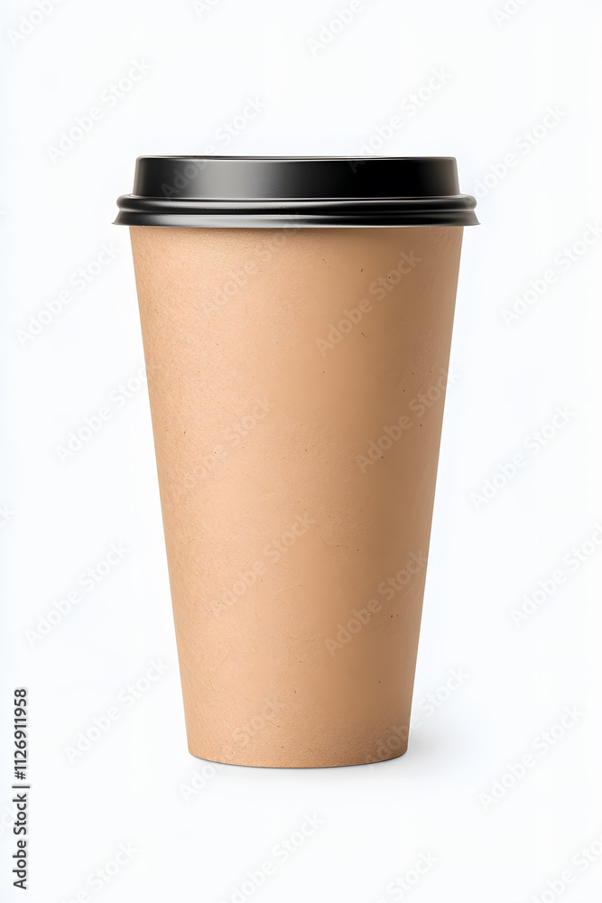 Take away paper coffee cup mock up, isolated on white background Take away paper coffee cup mock up, isolated on white background