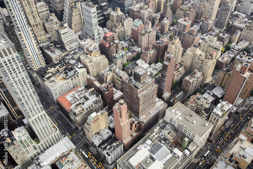 New York City Manhattan skyline aerial view