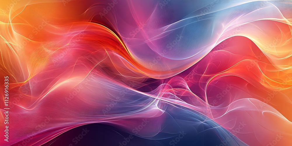 Obraz premium Abstract colorful swirling wave pattern.