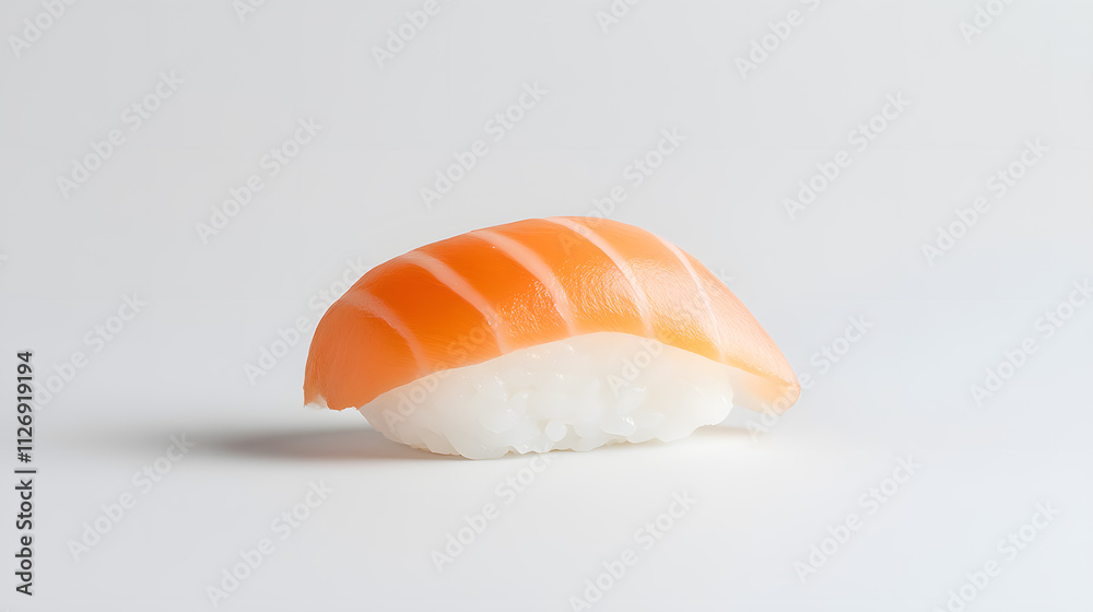 Single sushi roll isolated on white background Single sushi roll isolated on white background