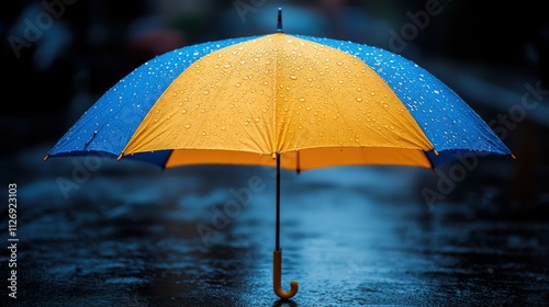 Wallpaper Mural a yellow and blue umbrella Torontodigital.ca