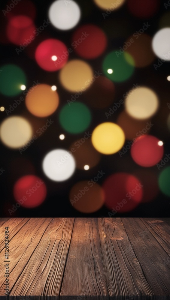 lights on a wooden table