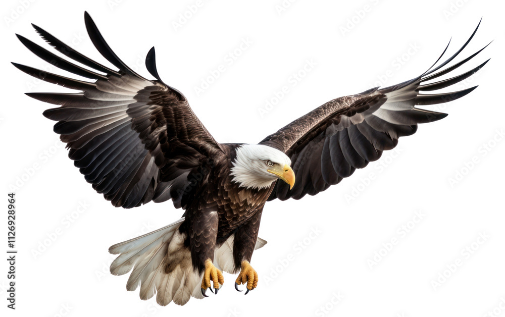 Obraz premium PNG Majestic bald eagle in flight