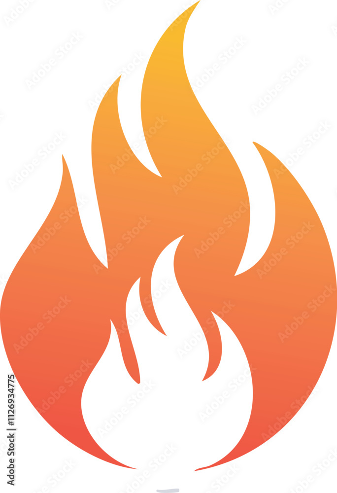 A stylized flame graphic in orange and yellow hues, symbolizing heat or fire A stylized flame graphic in orange and yellow hues, symbolizing heat or fire