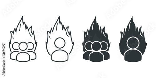 People hot passion icon. Illustration vector