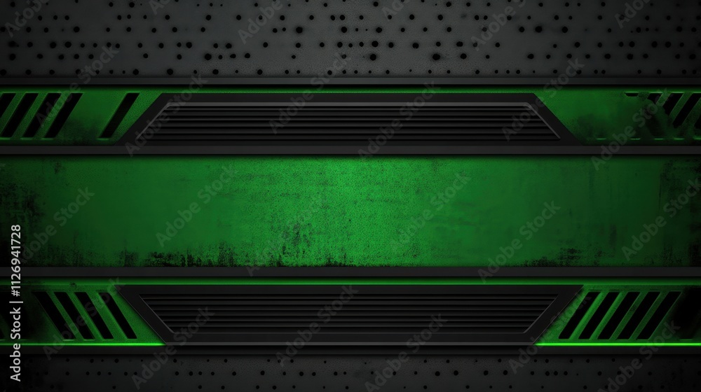 Futuristic Grunge Background with Neon Green Accents and Detailed Texture Futuristic Grunge Background with Neon Green Accents and Detailed Texture