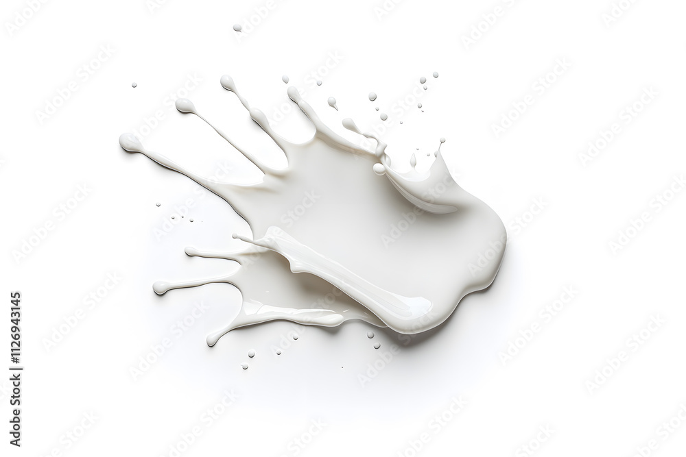 Milk creamy splash isolated on white background Milk creamy splash isolated on white background