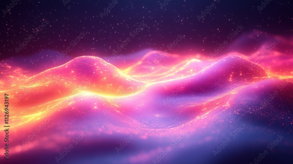 abstract animation background design with iridescent wave looping video 3d rende