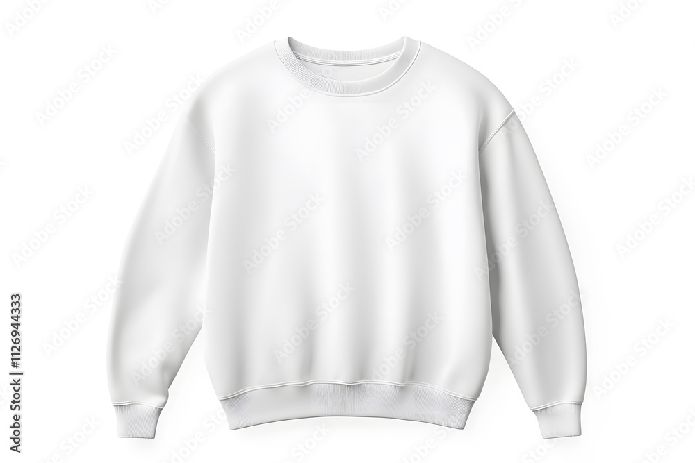 Fototapeta premium White sweatshirt mockup isolated on a white background