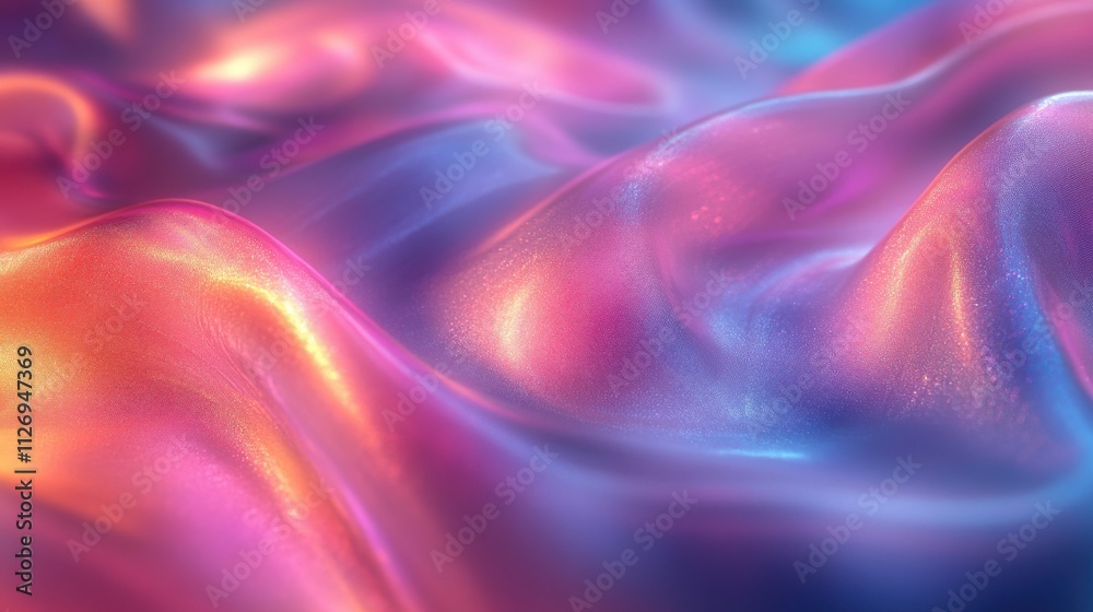 Fototapeta premium abstract animation iridescent background design seamless looped video 3d rende
