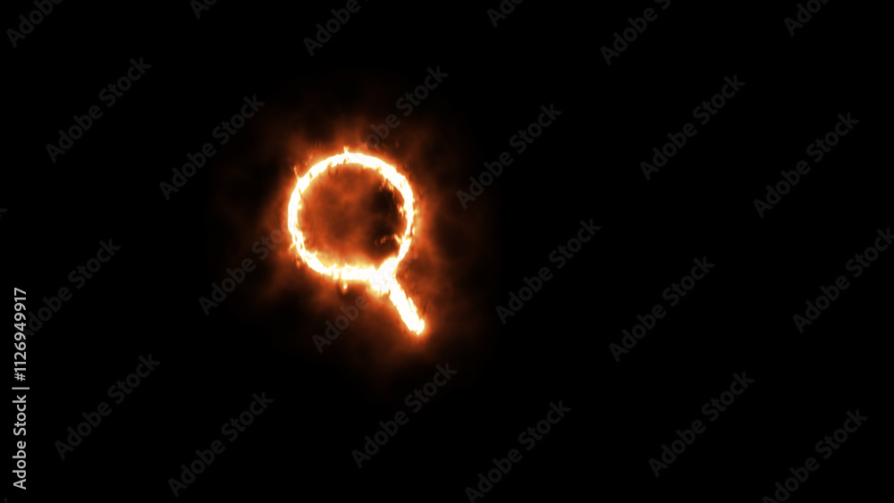 Neon magnifying glass search icon on black background. motion graphic with magnifying glass 4k. Neon magnifying glass search icon on black background. motion graphic with magnifying glass 4k.