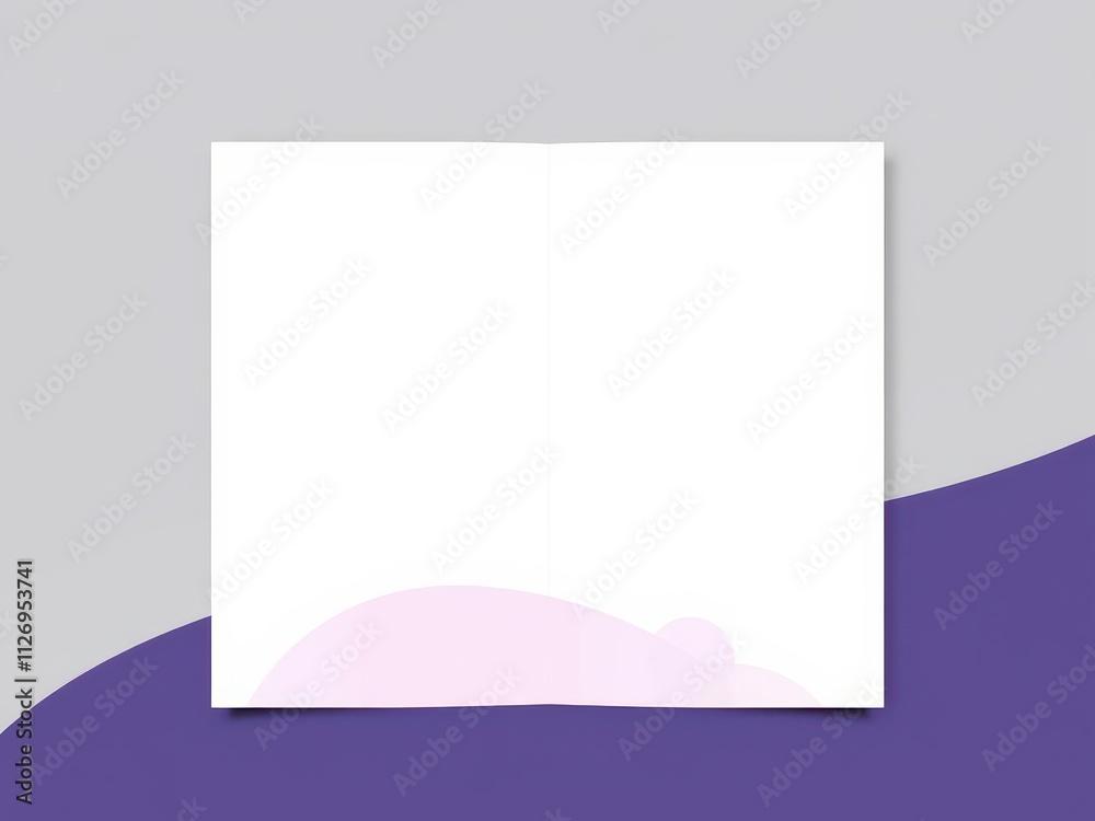 Obraz premium Folder die cut mock up template vector for showcasing designs and branding, marketing, graphic