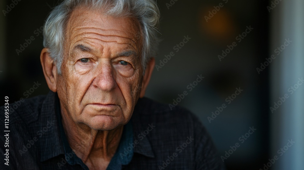 Contemplative Gaze: A Portrait of an Elderly Man Contemplative Gaze: A Portrait of an Elderly Man