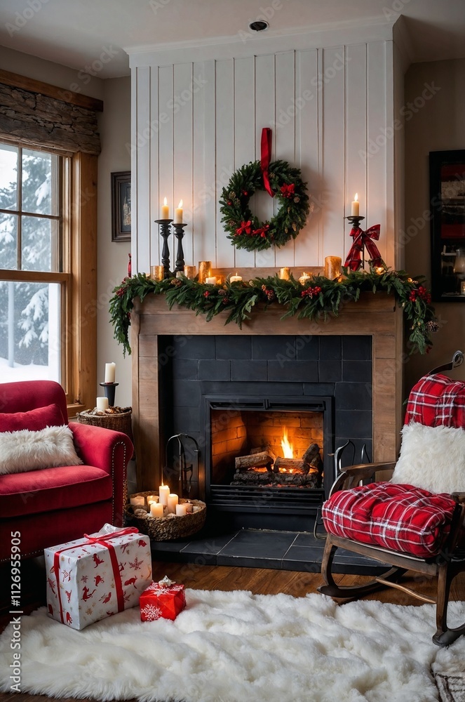 fireplace with christmas decorations fireplace with christmas decorations