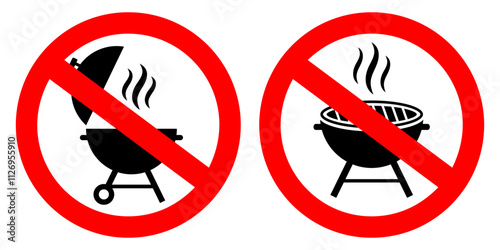No bbq vector sign