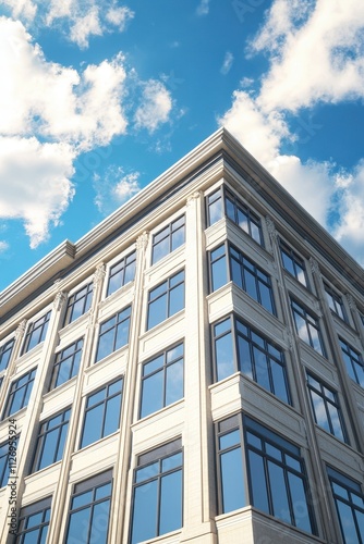 Striking Modern Architecture Against a Vibrant Blue Sky
