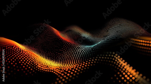 Abstract Digital Wave: Dynamic Data Flow Visualization