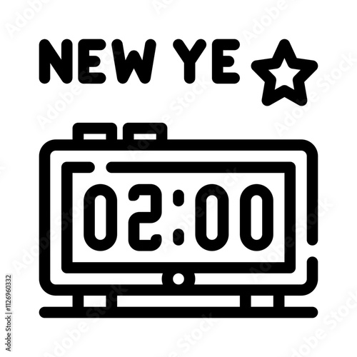 Icon Clock Watch With Style Outline