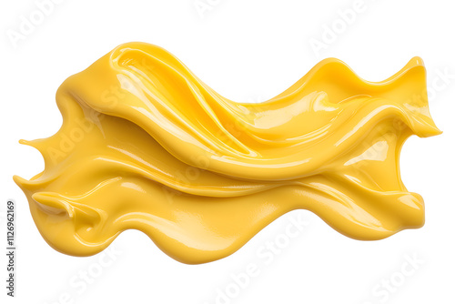 Melted splash cheese cheddar isolated on white background