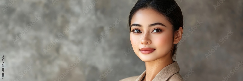 Close-up Portrait of a Young, Beautiful Asian Woman Close-up Portrait of a Young, Beautiful Asian Woman