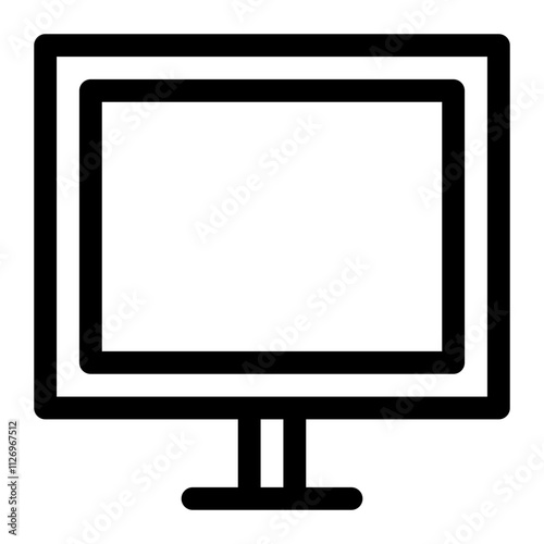 Simple line icon of a TV, perfect for electronics stores, streaming services, and home theater systems