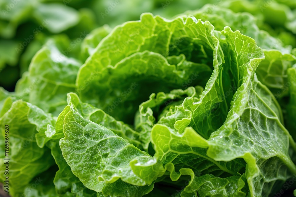 crisp lettuce leaf in focus crisp lettuce leaf in focus
