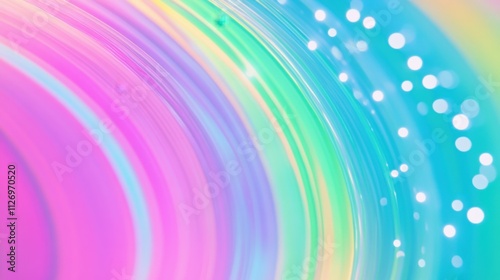 Soft Colorful Swirls with Glowing Bokeh Effect for Background Design