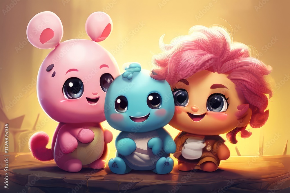 Fototapeta premium cute characters