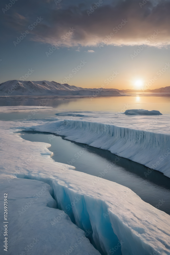Global warming and melting of ice in the Arctic. Climate change on planet earth. Global warming and melting of ice in the Arctic. Climate change on planet earth.