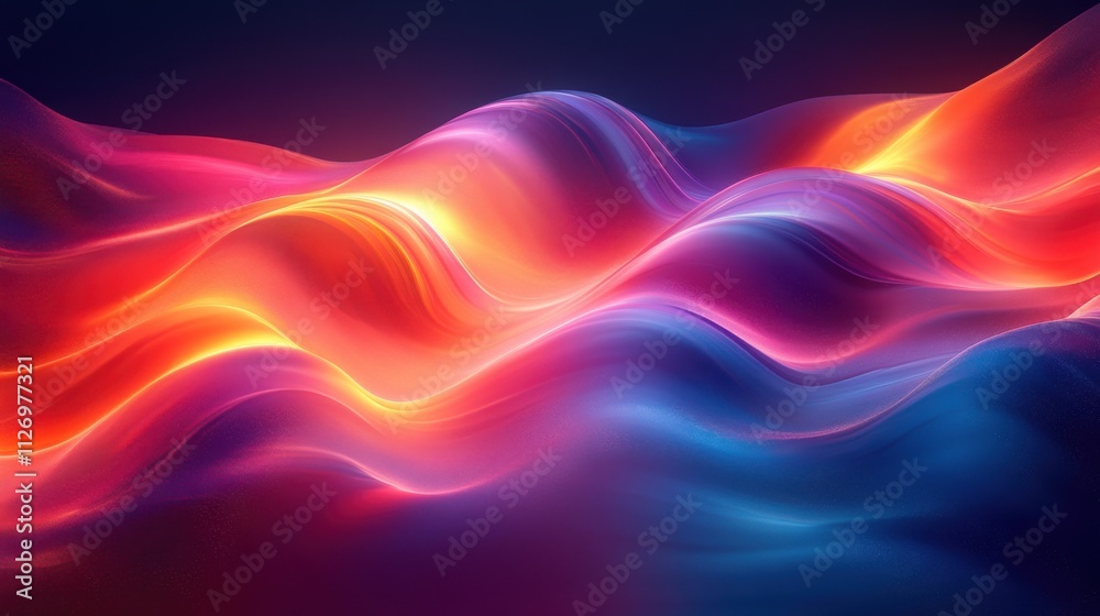 Fototapeta premium abstract iridescent shape dark background design 3d rende