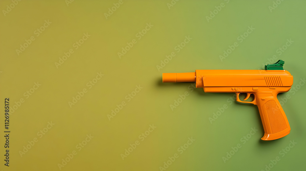 Orange Toy Gun 3D Illustration Orange Toy Gun 3D Illustration