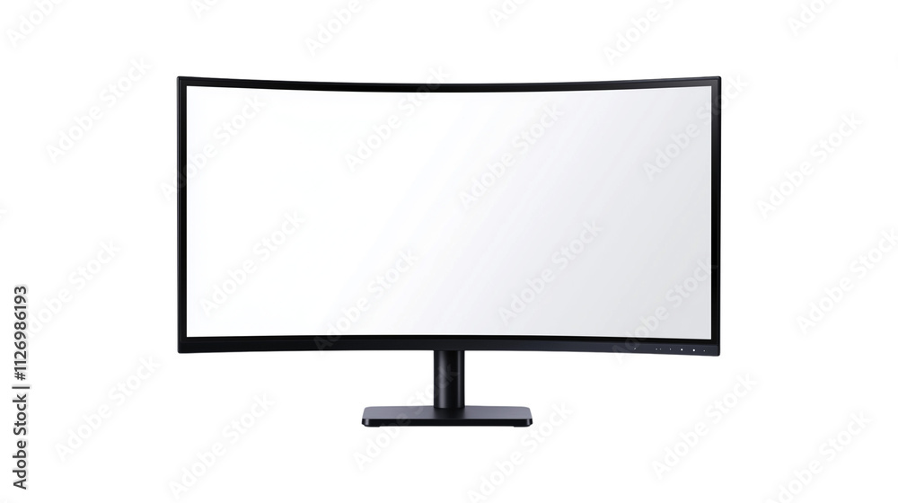 a Black monitor with a white screen isolated on a transparent background a Black monitor with a white screen isolated on a transparent background