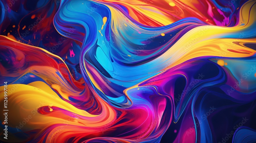 Abstract Colorful Swirling Paint Texture Design Abstract Colorful Swirling Paint Texture Design