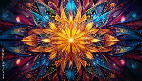 Colorful original digital painting artwork with lines and abstract design for a modern design.