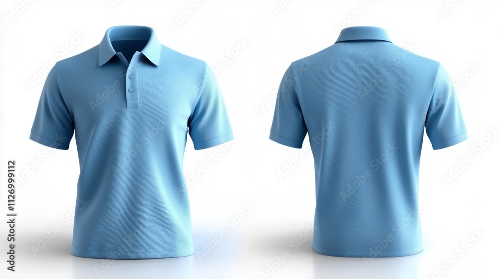 3D Render of Polo Shirt on White Background. Generative AI 3D Render of Polo Shirt on White Background. Generative AI
