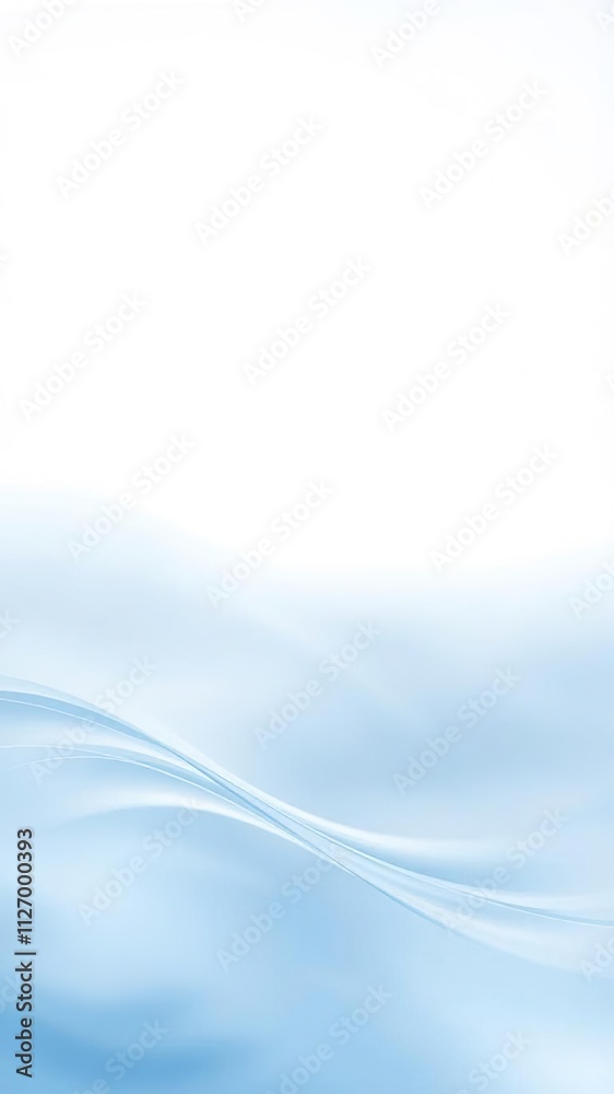 Obraz premium Subtle light blue and white abstract background resembling calming waves, soothing, pattern, delicate