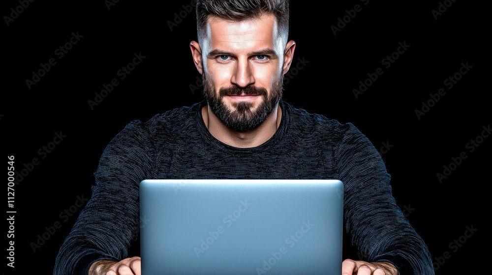 minimal photostock of a Hacker in data security concept minimal photostock of a Hacker in data security concept