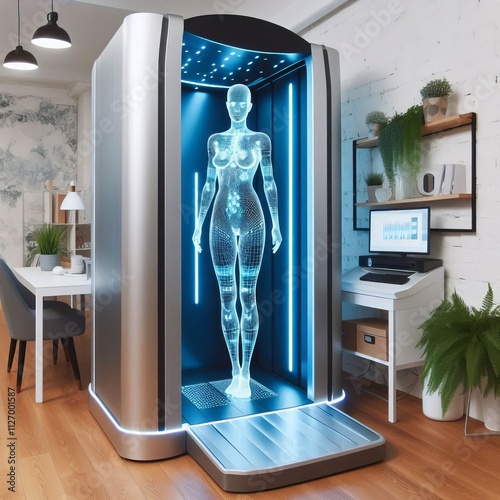 Photoacoustic Imaging Body Scanner A booth that combines light a photo