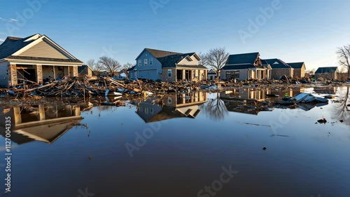 Devastating Flood Aftermath: Homes Submerged in Floodwaters