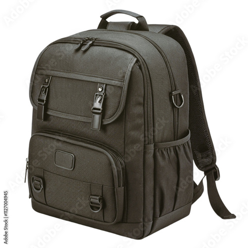 Stylish Black Backpack – Perfect for School, Work, and Travel.